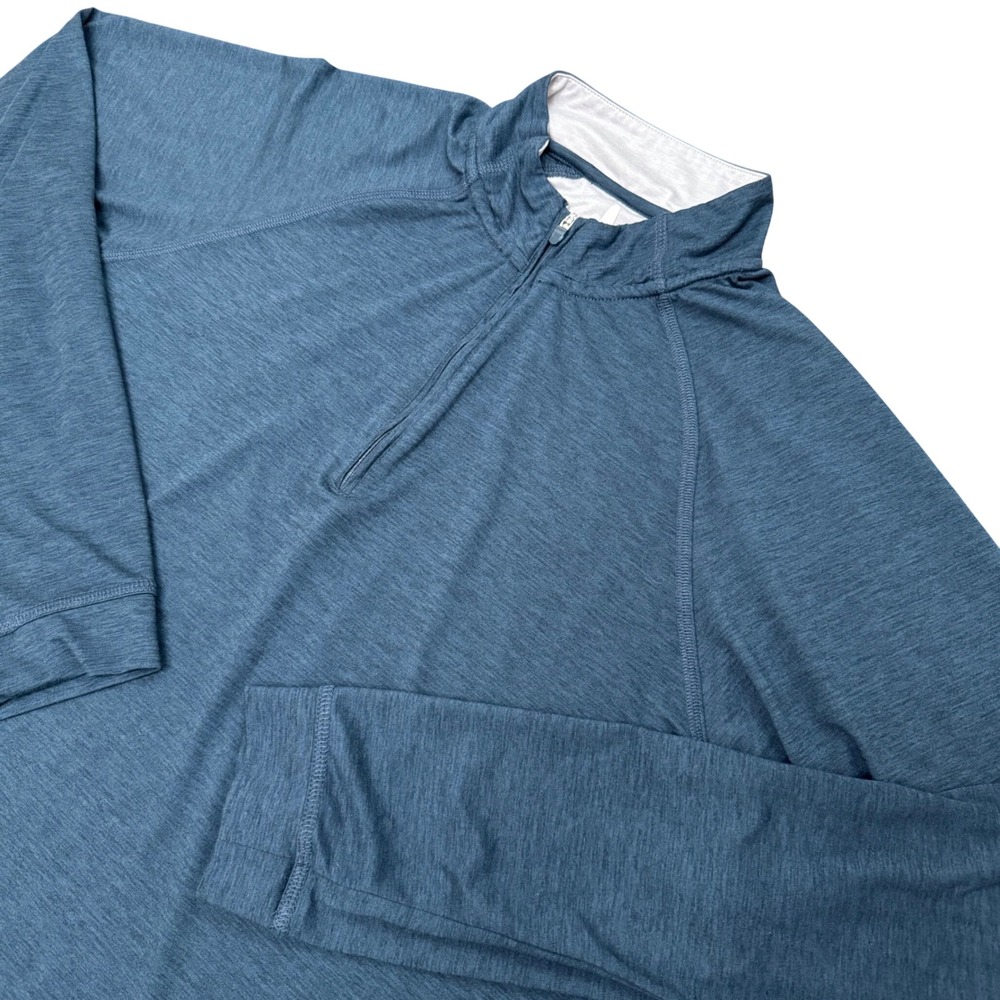 Johnnie-O Freeborne Quarter Zip Mens Medium Wake Blue Pullover JMKO3620 Golf M